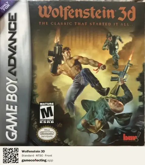 Wolfenstein 3D Game Boy Advance, NTSC box front