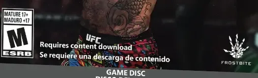 EA Sports UFC 6, the ESRB box on its front