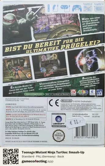 Teenage Mutant Ninja Turtles: Smash-Up Nintendo Wii, Germany box back