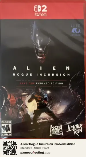 Alien: Rogue Incursion Evolved Edition Nintendo Switch 2, NTSC box front