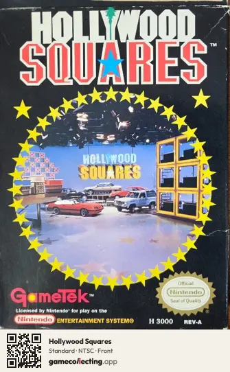 Hollywood Squares Nintendo Entertainment System, NTSC box front