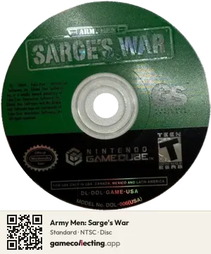 Army Men: Sarge's War Nintendo GameCube, NTSC disc