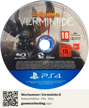 Warhammer: Vermintide II PlayStation 4, PAL disc