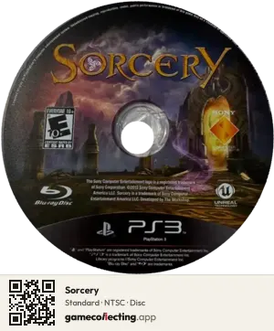 Sorcery PlayStation 3, NTSC disc