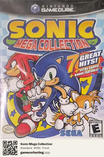 Sonic Mega Collection Nintendo GameCube, NTSC box front
