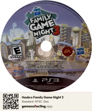 Hasbro Family Game Night 3 PlayStation 3, NTSC disc