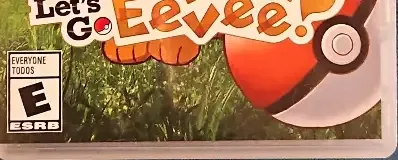 Pokémon: Let's Go, Eevee!, the ESRB box on its front