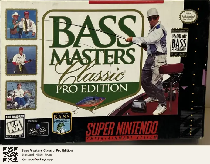 Bass Masters Classic: Pro Edition Super Nintendo Entertainment System, NTSC box front