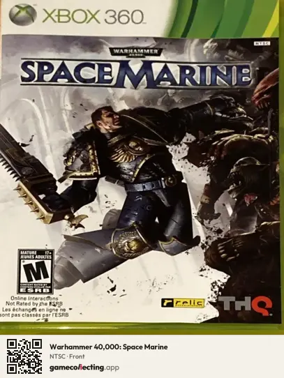 Warhammer 40,000: Space Marine Xbox 360, NTSC box front