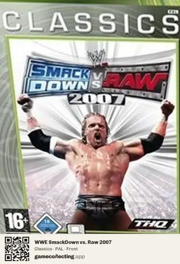 WWE SmackDown vs. Raw 2007 Xbox 360, PAL box front