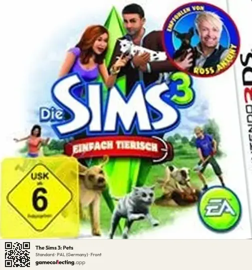 The Sims 3: Pets Nintendo 3DS, Germany box front