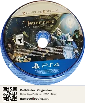 Pathfinder: Kingmaker PlayStation 4, NTSC disc