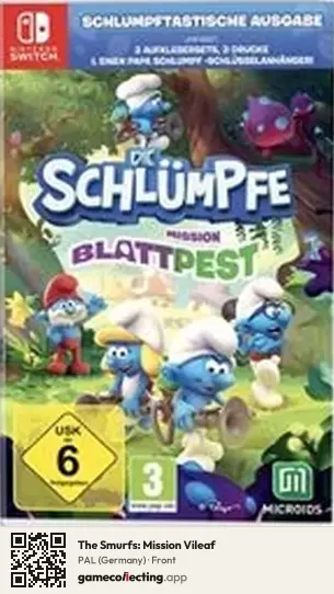 The Smurfs: Mission Vileaf Nintendo Switch, Germany box front