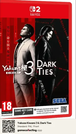 Yakuza Kiwami 3 & Dark Ties Nintendo Switch 2, PAL box front
