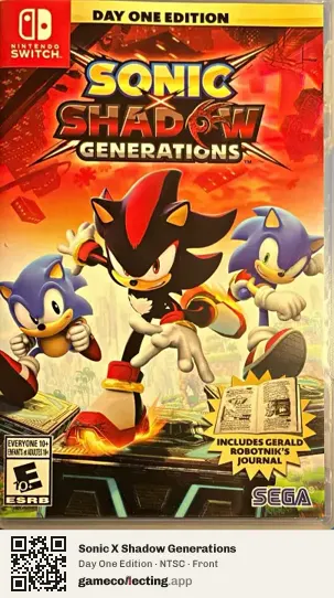 Sonic X Shadow Generations Nintendo Switch, NTSC box front