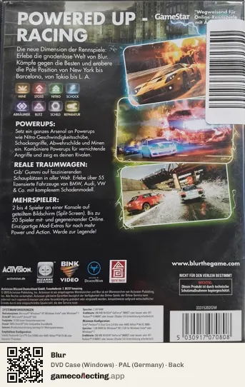 Blur Computer, Germany box back