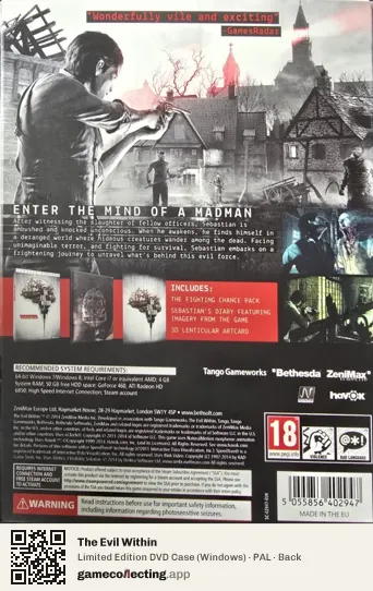 The Evil Within Computer, PAL box back