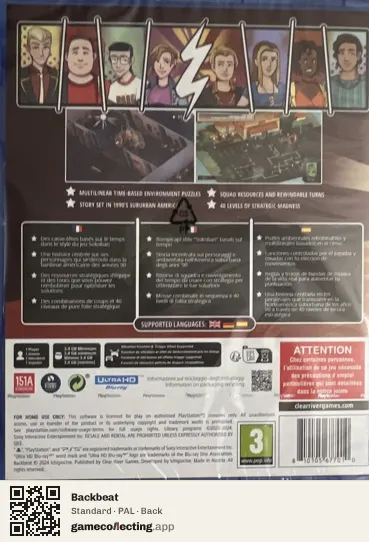 Backbeat PlayStation 5, PAL box back
