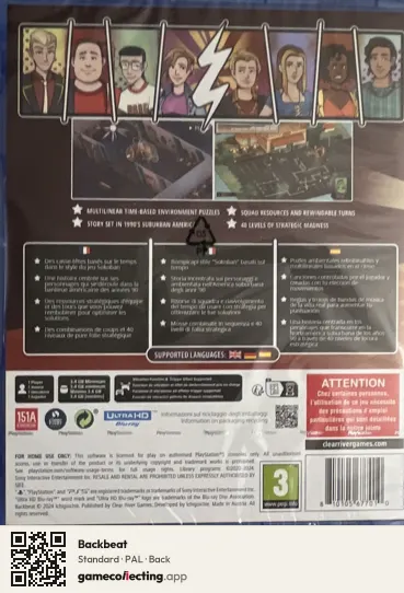 Backbeat PlayStation 5, PAL box back