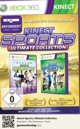 Kinect Sports: Ultimate Collection Xbox 360, Germany box front