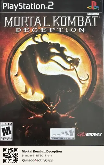 Mortal Kombat: Deception PlayStation 2, NTSC box front