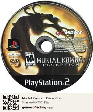 Mortal Kombat: Deception PlayStation 2, NTSC disc