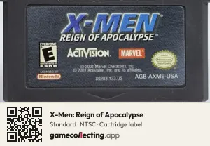 X-Men: Reign of Apocalypse Game Boy Advance, NTSC cartridge label