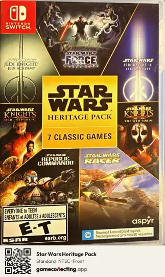 Star Wars Heritage Pack Nintendo Switch, NTSC box front