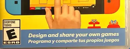 Game Builder Garage, the ESRB box on its front