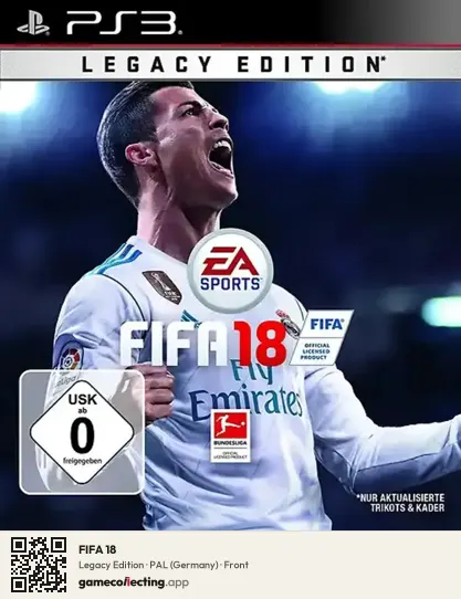 FIFA 18 PlayStation 3, Germany box front