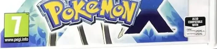 Pokémon X, the PEGI square on its front