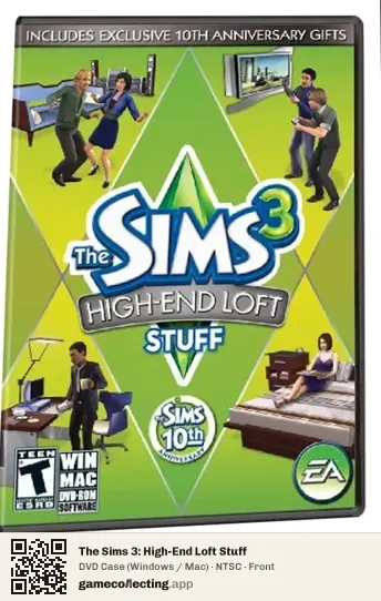 The Sims 3: High-End Loft Stuff Computer, NTSC box front