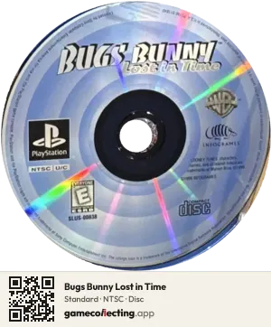 Bugs Bunny Lost in Time PlayStation, NTSC disc