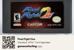 Final Fight One Game Boy Advance, NTSC cartridge label