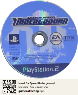 Need for Speed Underground PlayStation 2, Asia disc