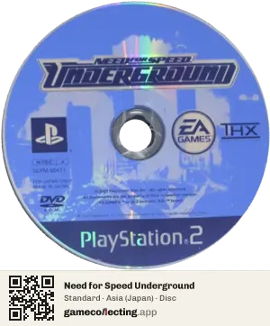 Need for Speed Underground PlayStation 2, Asia disc