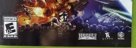 LEGO Star Wars: The Force Awakens, the ESRB box on its front