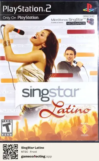SingStar Latino PlayStation 2, NTSC box front
