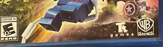 LEGO Marvel Super Heroes 2, the ESRB box on its front