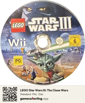 LEGO Star Wars III: The Clone Wars Nintendo Wii, PAL disc