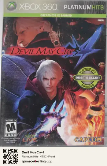 Devil May Cry 4 Xbox 360, NTSC box front