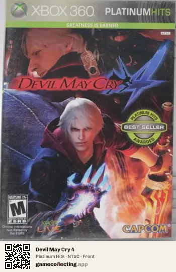 Devil May Cry 4 Xbox 360, NTSC box front