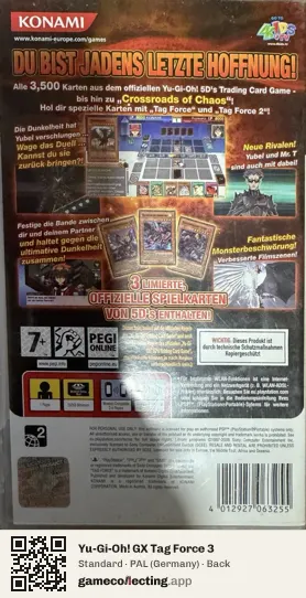 Yu-Gi-Oh! GX Tag Force 3 PlayStation Portable, Germany box back