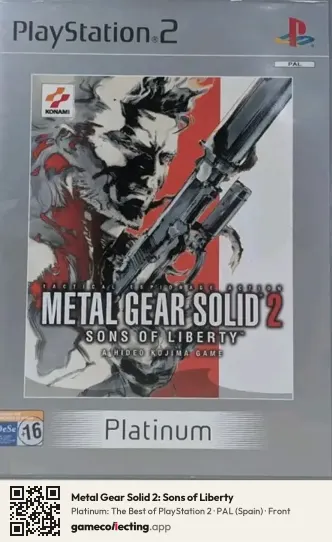 Metal Gear Solid 2: Sons of Liberty PlayStation 2, Spain box front
