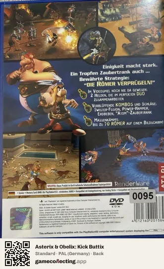 Asterix & Obelix: Kick Buttix PlayStation 2, Germany box back