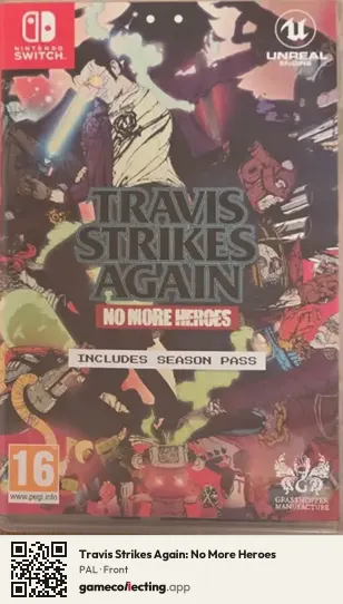 Travis Strikes Again: No More Heroes Nintendo Switch, PAL box front