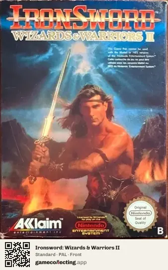 Ironsword: Wizards & Warriors II Nintendo Entertainment System, PAL box front