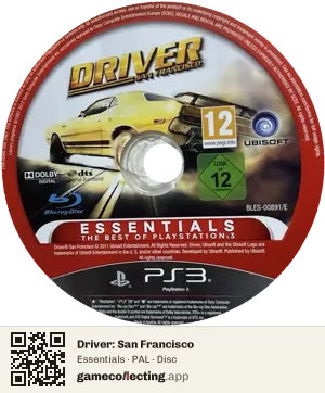 Driver: San Francisco PlayStation 3, PAL disc