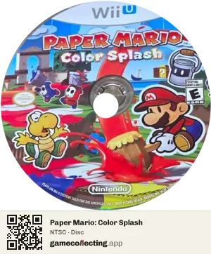 Paper Mario: Color Splash Nintendo Wii U, NTSC disc