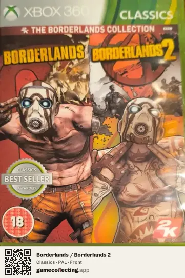 Borderlands / Borderlands 2 Xbox 360, PAL box front